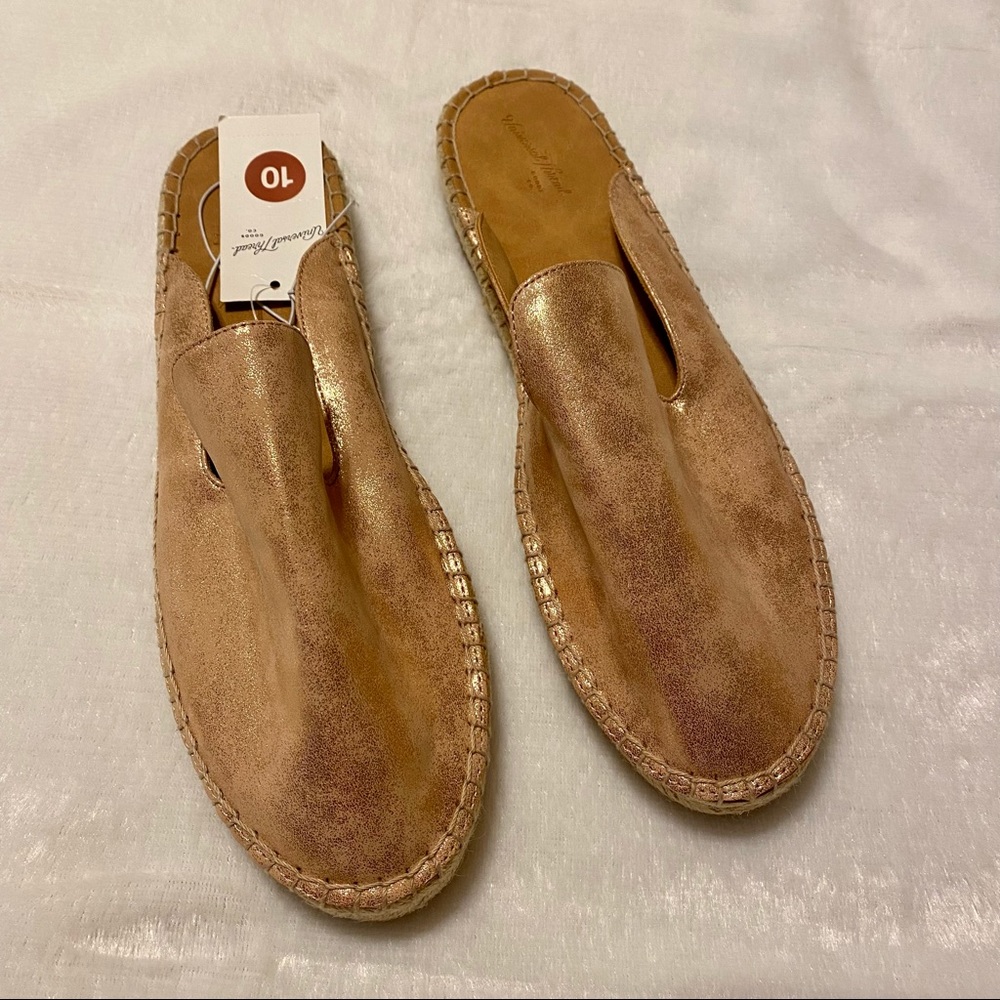 Universal Thread Women's Clara Rose Gold Espadrille Flat Mules